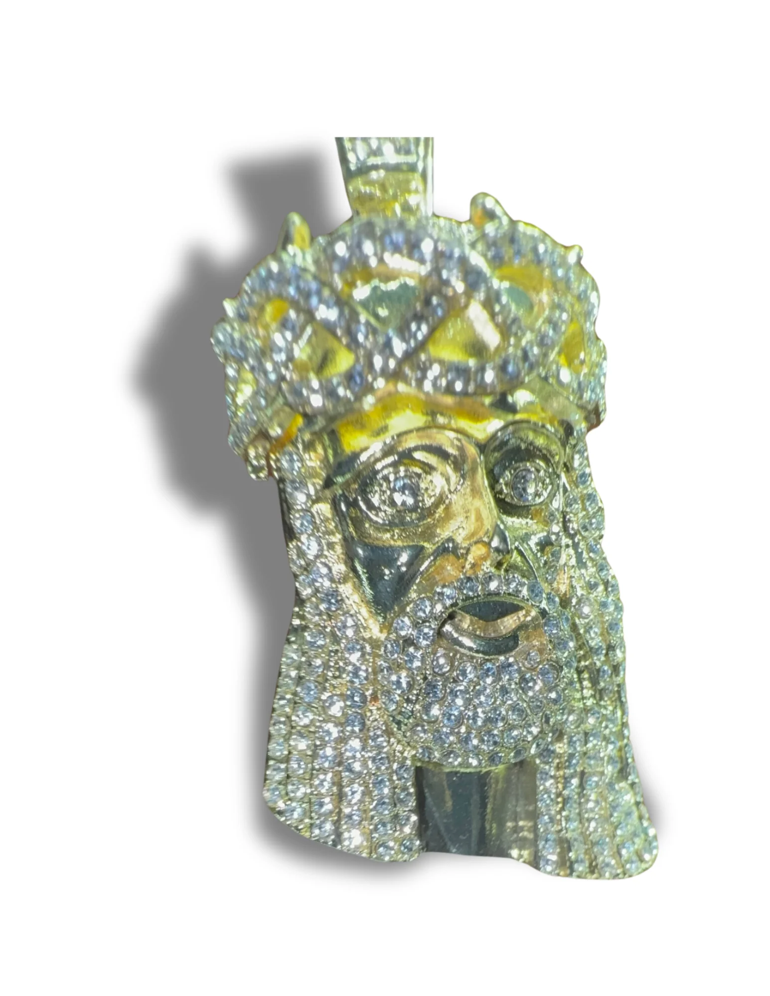 Gold Jesus pendant 3D design &mdash; hip hop jewelry GYVYN Decatur GA