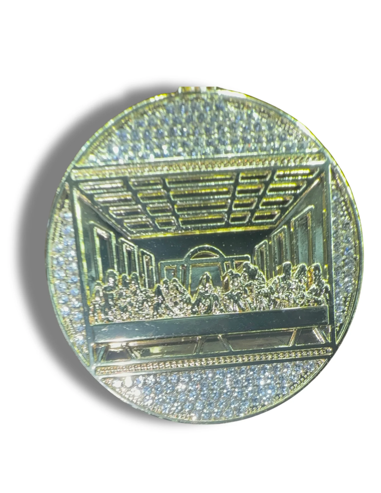 Gold last supper pendant &mdash; GYVYN jewelry Decatur GA